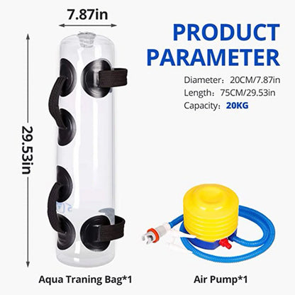 Fitness Aqua Bag Training Power Bag, Adjustable Water Weight Bag with Upgraded Air Pump 45LBS Portable Aqua Training Bag Instead of Sand Bag Training Home Gym for Workout Weights Training Balance