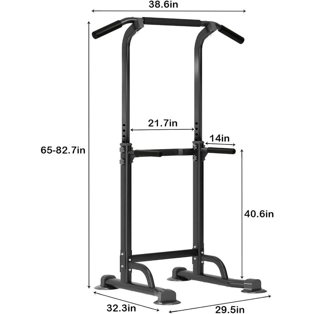 Power Tower Dip Station Pull up Bar for Home Gym Adjustable Height Strength Training Workout Equipment,Pull up Bar Station